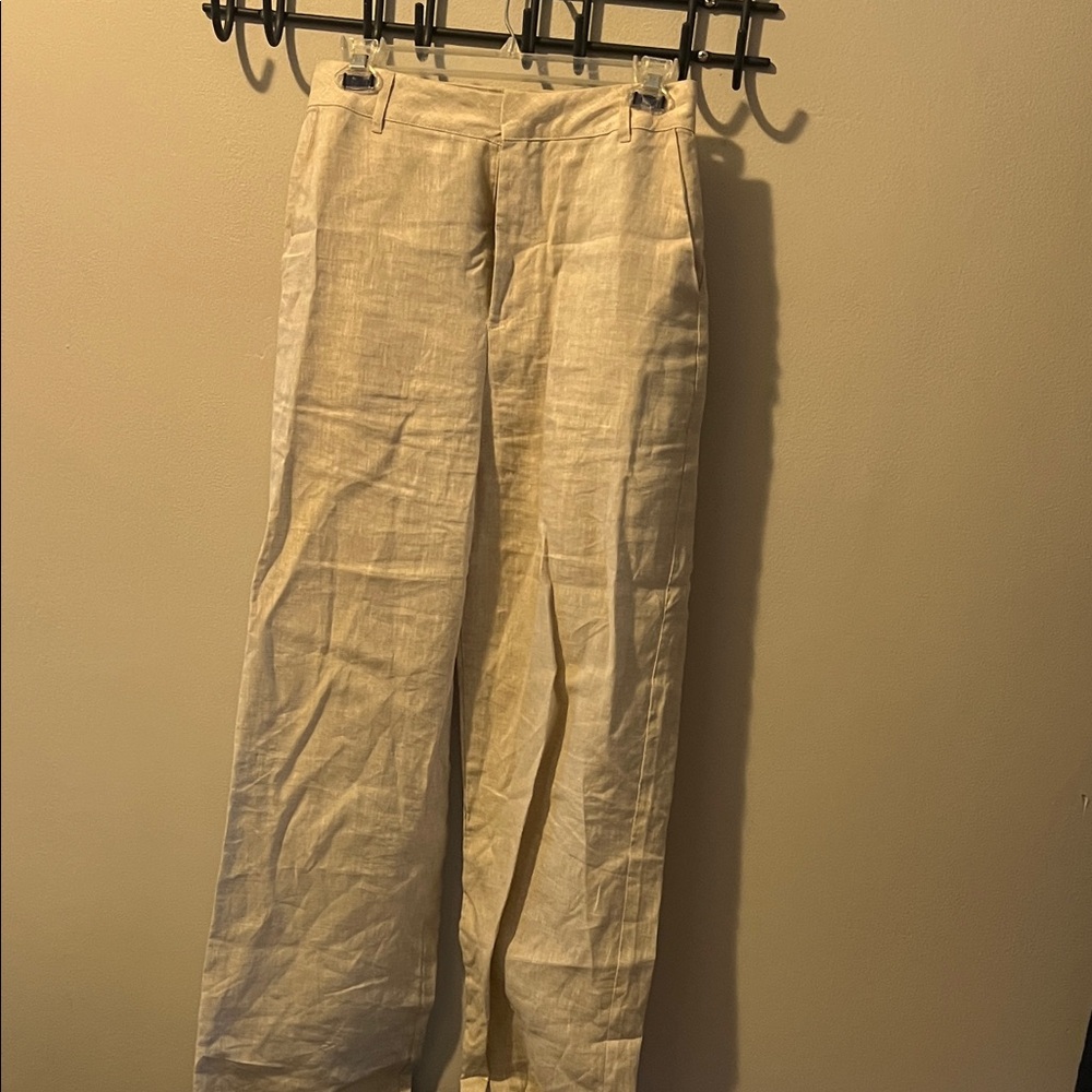 Emory Park Cream Women's Trousers- linen